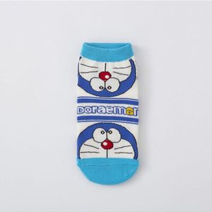 Omea Cartoon Kat Vrouwen Sok Slippers Lente Korte Onzichtbare Sokken Katoen Robot Kat Blauw Silicagel Antislip Geen show Sokken Herfst