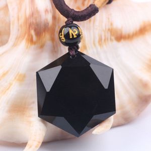 Natuurlijke Obsidiaan Energie Stenen Hanger Kralen Ketting Charm Sieraden Mode Accessoires Hand-Gesneden Baby Lucky Amulet