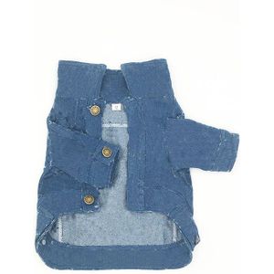 Mode Hond Kleding Voor Kleine Honden Franse Bulldog Denim Jas Gedrukt Jas Voor Chihuahua Pug Puppy Pet PC1272