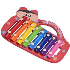 Kleurrijke Leuke 8 Notes Xylofoon Glockenspiel met 2 Hamers Percussie Musical Educatief Onderwijs Instrument Speelgoed voor Kinderen