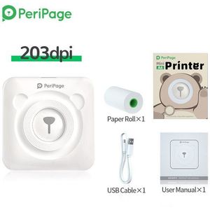 Mini Printer Label Printer 203Dpi Foto Foto Ontvangst Bluetooth Draadloze A6 Peripage Sticker Printer Draagbare Thermische Printer