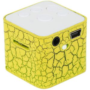 Draagbare Mini Speaker Kleurrijke Crack LED Licht Kleine Speaker Sound Box Kubus Ondersteuning Micro SD/TF Card
