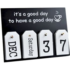 Minimalistische Moderne Creatieve Bureau Kalender Board voor home office Decor tafel top Dagelijks gebruikt of met Hand schrijven Zwarte Schoolbord