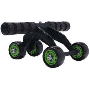 Ab Roller 4 Wheel Power Buik Wiel Roller Trainer Voor Workout Fitness Gym Oefening Body Building
