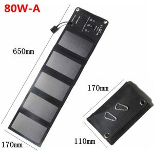 80W Zonnepaneel Usb 5V Opvouwbare Solar Charger Waterdichte Solar Batterij Voor Outdoor Camping Wandelen Draagbare Mobiele Telefoon power