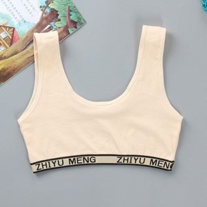 Summer Thin Girl Training Linen Soft Brassiere Sport Girl Bras for Teen Girls Letter Children Topic for Teenagers Vest