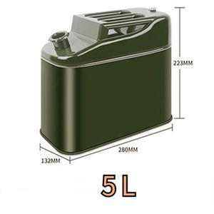 10L Metalen Jerry Tank Roestvrij Stalen Blikjes Benzine Blikjes Auto Bus Houder Met 3 Handvatten Aluminium Uitloop Opslag tank