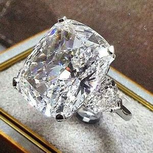 14K Gold Bruiloft Diamanten Ring Voor Vrouwen Anillos White Topaz Sieraden Bague Edelsteen Bizuteria 14K Gouden Sieraden Ring doos Bizuteria