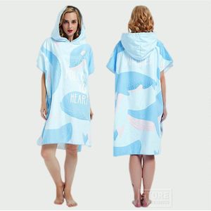Microfiber Grote Strandlaken Wetsuit Veranderende Gewaad Zwemmen Robe Hooded Badhanddoeken Surf Mannen Vrouwen Poncho Quick Badjas