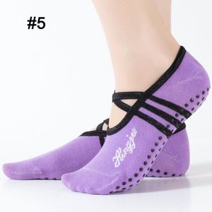 Moeite waard 1 Paar Sport Yoga Sokken Slipper voor Vrouwen Anti Slip Dame Demping Bandage Pilates Sok Ballet Hak Dans Protector
