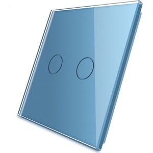 Livolo Eu Standaard, Luxe Witte Parel Kristal Glas, Enkel Glas Panel (Alleen), voor 2 Gang Wall Touch Schakelaar Diy