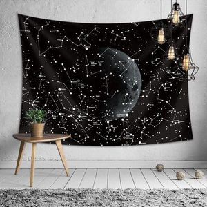 Psychedelische Constellatie Galaxy Ruimte Tapestry Wall Art Opknoping Polyester Wandtapijten Tafelkleed laken Woonkamer Decor