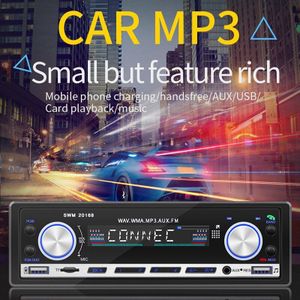 12V In-Dash 1Din Radio Auto Bluetooth Autoradio Stereo Radio Fm Aux Ingang Ontvanger Tf Usb Auto multimedia Speler