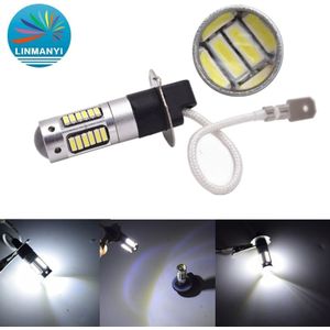 2Pcs H1 H3 881 880 30W 4014 Led Voor Wit Koplamp Fog Lamp Kit Lamp Lamp 30SMD 6000K PY24W Voor Richtingaanwijzer