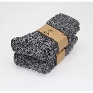 Mannen Winter Warme Wollen Sokken Effen Kleur Harajuku Retro Plus Dikke Badstof Casual Kasjmier Sokken 2 Paar