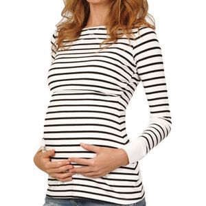 Womens Moederschap Blouse Kleding Zwangere Verpleging Baby Lange Mouwen Streep Tops Vrouwen Zwangerschap Shirts Ropa Embarazada