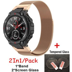 Smart Armband Gehard Glas Screen Protector Voor Huami Amazfit T-Rex Horloge Band Vervangen Band Voor Amazfit T-rex A1918 Pols