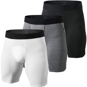 3 Pack Mannen Sport Ondergoed Ademende Boksen Slips Mannen Compressie Shorts Fitness Fietsen Sneldrogende Stretch Shorts