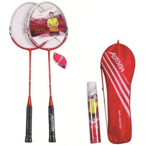 Aurora 2 Stks/set 3U Badminton Racket Volwassen Kinderen Concurrentie Training Racket Voor Outdoor Training Sport Beginner Liefhebbers