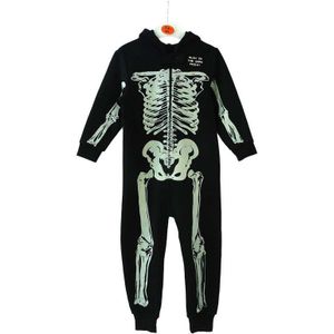 Lazychild Skeleton Overalls Jumpsuit Kids Pyjama Kinderen Onesie Sleepers Pyjama Voor Kerstmis Halloween Kostuums Party