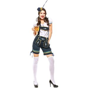 Deluxe Duitse Oktoberfest Kostuum Lederhosen Beierse Bier Featival Man Vrouw Bar Meid Outfit Paar Kostuums