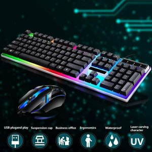 Pohiks Regenboog Led Compatibel Voor Pc Laptop PS3 PS4 Usb Computer Muis Gamer Muizen Bedrade Gaming Toetsenbord Mechanische Muis