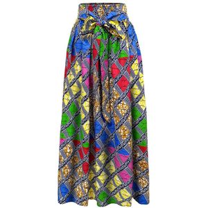 Afrikaanse vrouwen kleding mode rok ankara wax rok traditionele kleding print hoge taille lange rok plus Size Afrikaanse vrouwen