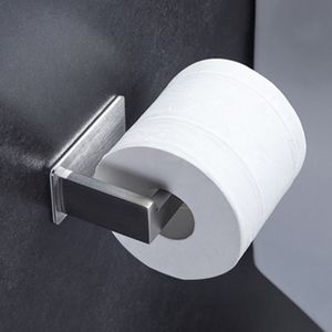1 Stuks Zelfklevende Roestvrijstalen Keuken Tissue Opknoping Houder Badkamer Toilet Roll Paper Holder Handdoekenrek Kastdeur Haak