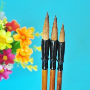 3 stks/pak Wezel Haar Chinese Kalligrafie schilderij Borstel Aquarelpenseel Pen Set Art Supplies Stationair