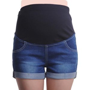 Denim Shorts Voor Zwangere Vrouwen Zomer Mode Moederschap Hoge Taille Ondersteuning Riem Jeans Zakken Broek Voor Zwangerschap Kleding