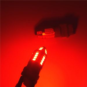 2 stks/partij T20 7443 2835 30SMD Rode LED Canbus Achterlicht Knippert Strobe Knipperend Achter Alert Veiligheid Brake Stop Auto ligfhts