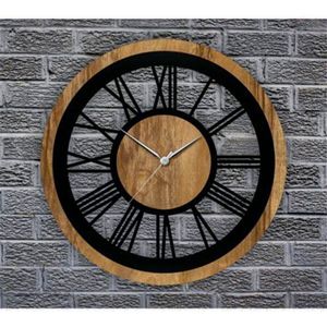 Wandklok - Houten Decoratieve Wandklok - Handgemaakt - Mechanische Beweegkracht