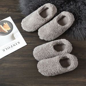 Winter Mannen Slippers Koppels Indoor Pluche Schoenen Thuis Dikke Slipper Vrouwen Slaapkamer Thuis Schoenen Warme Mannen Schoenen Koppels Vloer Slippers