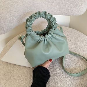 Elegante Vrouwelijke Effen Kleur Tote Bag Pu Leer Vrouwen Handtas Toevallige Schouder Tas