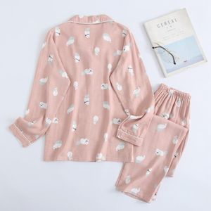 Sales Persian Cat Couple Pajamas Set Autumn and Spring Cotton Women and Men Pyjamas Long Sleeve Sleepwear Men Lounge Pijamas