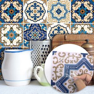 Marokkaanse Tegels Pvc Waterdichte Zelfklevende Behang Meubels Badkamer Diy Arabische Tegel Sticker