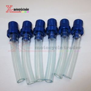Blue Aluminium Brandstoftank Gas Cap Vent Voor Crossmotor/ATV/Pit Bike/Monkey Bike Motorcross 6 stuks/partij