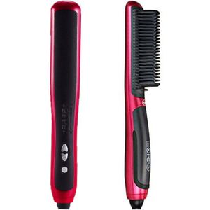 Baard Stijltang Styler Brush Mannen Warmte Haar Keramische Krultang Elektrische Stijltang Kam Mini Haar Borstel