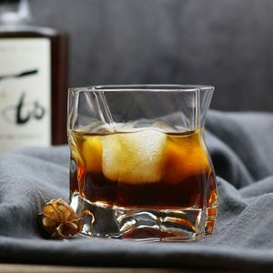 Com Art Crumple Whiskey Tumbler Glas Onregelmatige Plooien Verre Wodka Cups Persoonlijkheid Brandy Snifters Iced Whisky Rock Glas