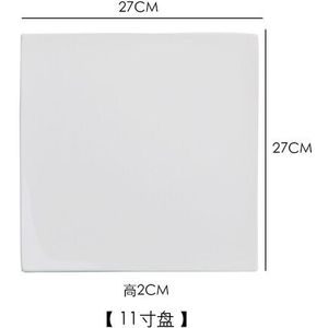 Japanse Stijl Servies Keramische Plaat Voor Thuis Witte Vierkante Platen Set Voedsel Gerechten Sushi Steak Westerse Koreaanse Voedsel Schotel Set