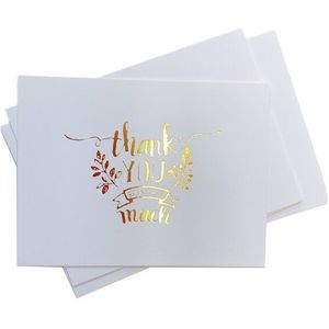 200 Stks/partij Dank U Liefde Wit Bronzing Decoratie Mini Kaart Uitnodiging Wenskaarten