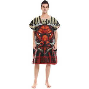 Zomer Handdoek Bad Strandlaken Hooded Grote Zachte Deken Zwemmen Coverup Poncho Cape Robe Tiger Hooded Mantel Camping Nieuw