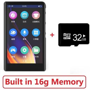 Ruizu H9 Metalen MP4 Speler Bluetooth 5.0 Ingebouwde Luidspreker 3.8Inch Full Touch Screen Ondersteuning Fm Radio, opname, Video,E-Book