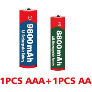 Aa + Aaa Batterij 1.5V Aa 9800 Mah 1.5V Aaa 8800 Mah Alkaline1.5V Oplaadbare Batterij Voor Klok speelgoed Camera Batterij