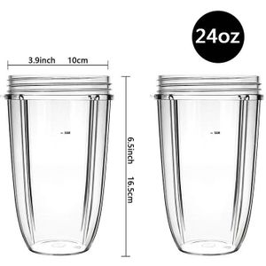 2Pcs 24Oz Juicer Cup Container Vervanging Sapcentrifuge Mok Cup Voor Nutribullet Nutri Bullet 600W 900W juicer Mixer Onderdelen