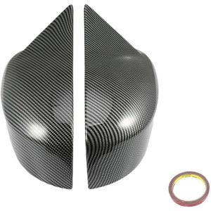 2 Stuks Auto Koolstofvezel Ox Hoorn Side Achteruitkijkspiegel Cover Trim Voor Ford Focus