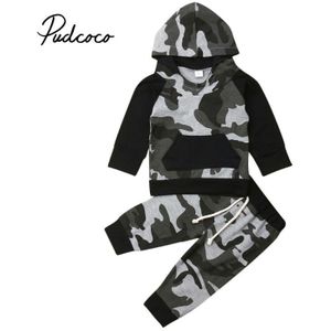 Kids Kleding Baby Jongens Kostuum Trainingspak Camouflage Hoodied Tops Broek 2 STUKS Kinderen Boy Winter Outfits Set roupa infantil 0 -24M