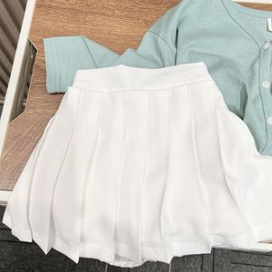 2022 Spring Girls&#39; Preppy Style Pleated Skirt Children&#39;s Skirt