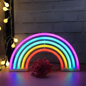 Big Leuke Rainbow Neon Sign Led Regenboog Licht/Lamp Voor Dorm Decor Regenboog Decor Neon Lampen Muur Decor voor Meisjes Slaapkamer Lamp