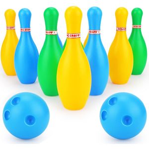 12 Stuks Early Learning Familie Games Peuter Kids Ouder Kind Sport Speelgoed Kleurrijke Pinnen Ballen Niet Giftig Indoor Outdoor Bowling set